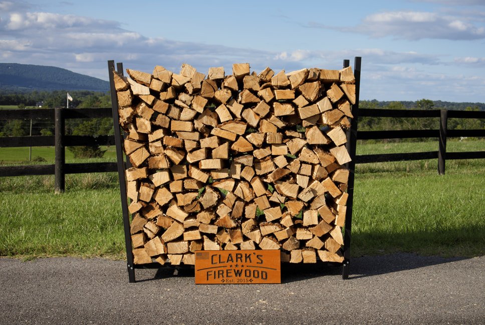 A 4x8 foot stack of kiln-dried firewood