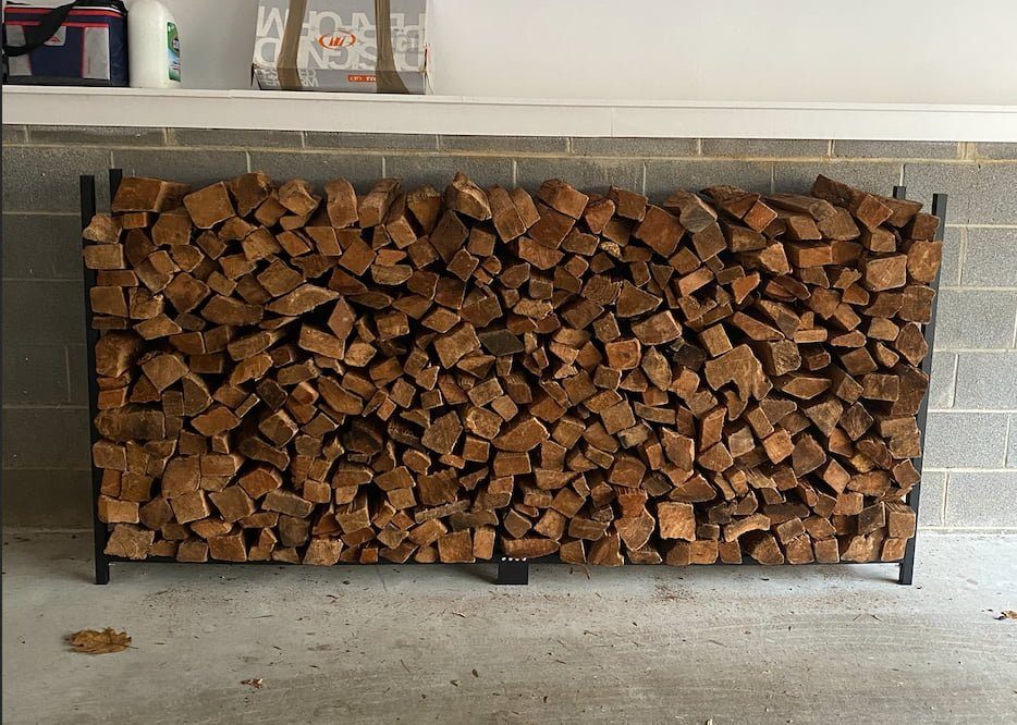 Firewood and steel rack combo